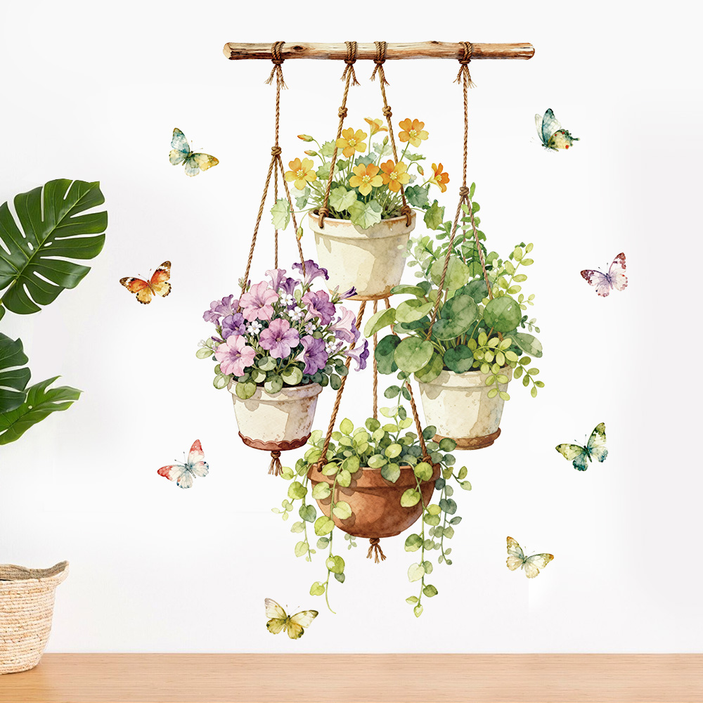 水彩鉢植え植物ウォールステッカー子供部屋用家の装飾ベースボー - Monstera Thai Constellation のレビューと価格