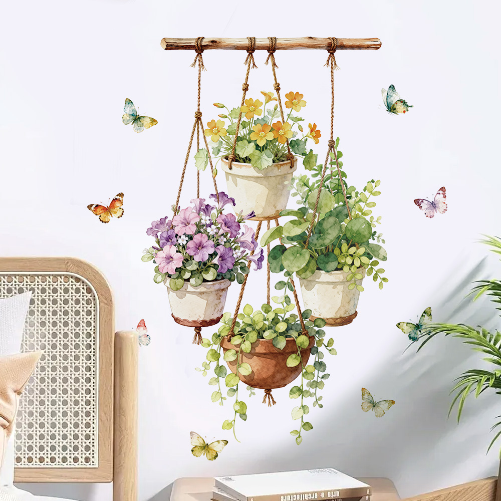水彩鉢植え植物ウォールステッカー子供部屋用家の装飾ベースボー - Monstera Thai Constellation のレビューと価格