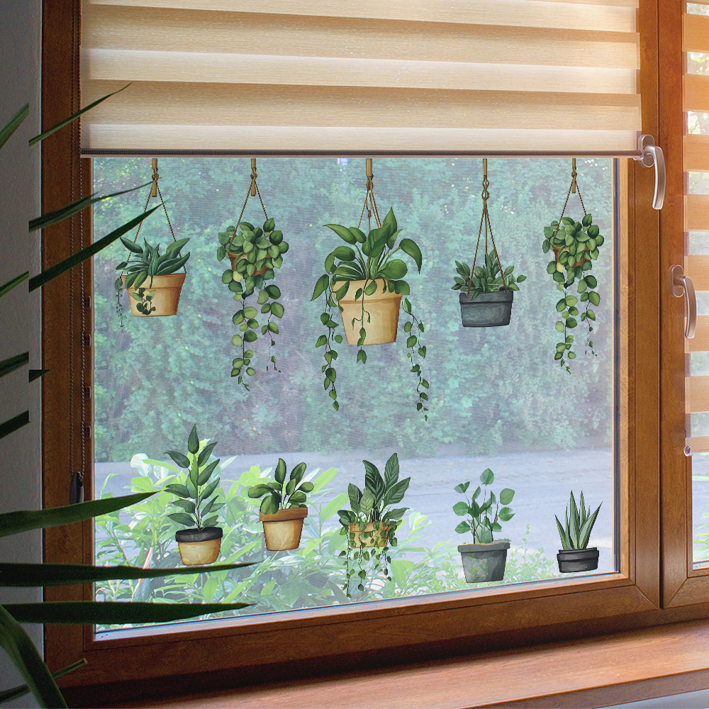 緑のつるディルの葉の花ハンギングバスケットウォールステッカー - Monstera Thai Constellation のレビューと価格